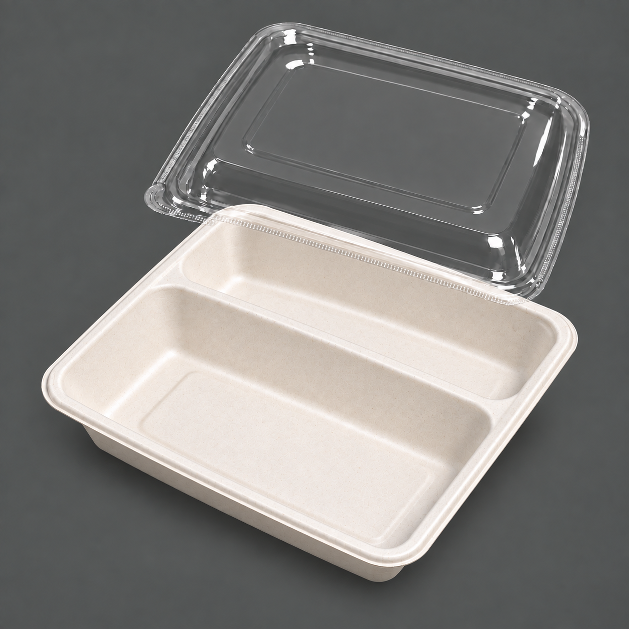 Bagasse 2-Comp Square 1000ml